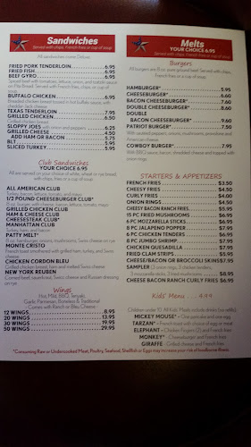 The Patriot Eatery & Pizzeria Open Times