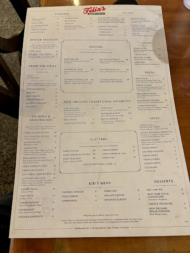 Felix's Restaurant & Oyster Bar - Hospitality and gastronomy