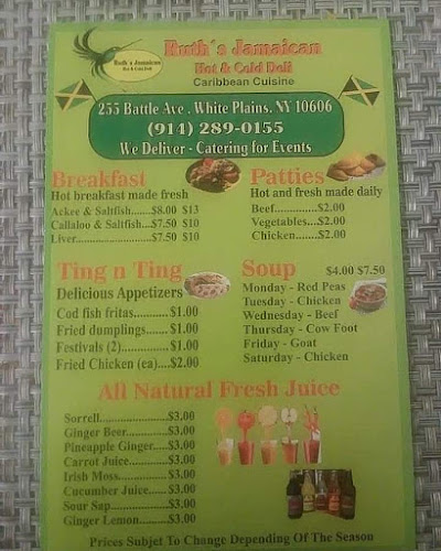 Opinii despre Ruth's Jamaican Hot and Cold Deli în White Plains - Hospitality and gastronomy