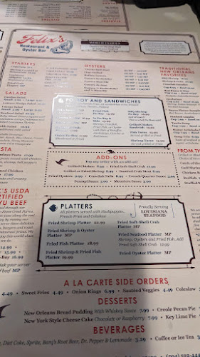 Opinii despre Felix's Restaurant & Oyster Bar în New Orleans - Hospitality and gastronomy