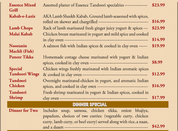 Opinii despre Essence Of India în Tallahassee - Hospitality and gastronomy