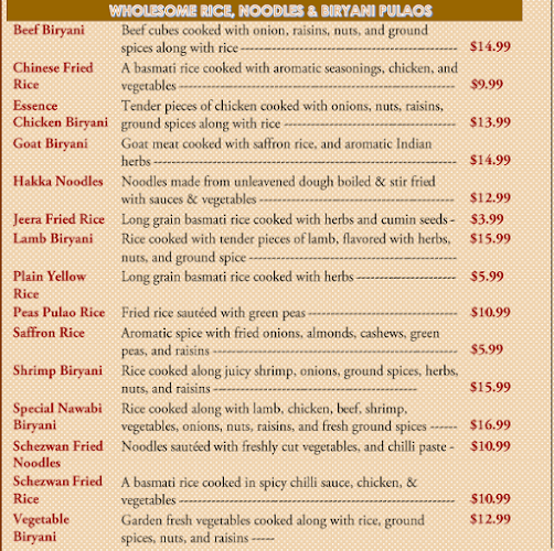 Essence Of India - Hospitality and gastronomy