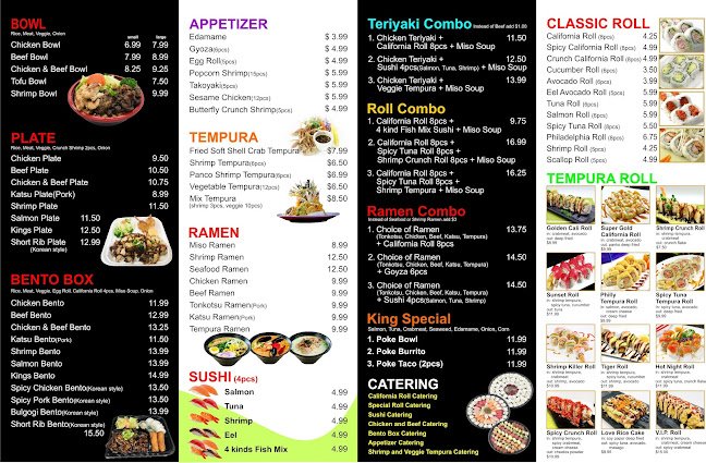 King's Teriyaki Fusion Grill - Hospitality and gastronomy