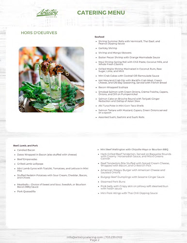 Artistry Catering - Hospitality and gastronomy