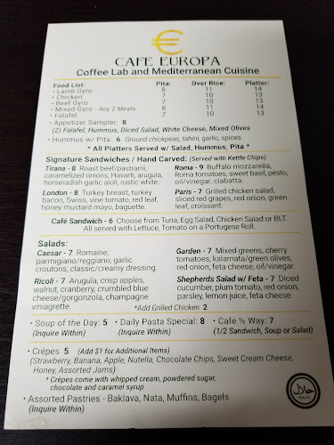 Reviews of Cafe Europa in Waterbury - Hospitality and gastronomy