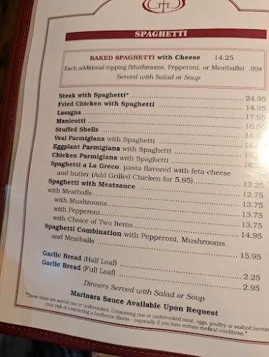 Opinii despre Gus and George's Spaghetti and Steak House în Virginia Beach - Hospitality and gastronomy