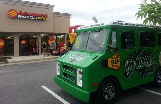 Nashville Ice Cream Truck Rentals - Mean Green Ice Cream Machine - Old Hickory