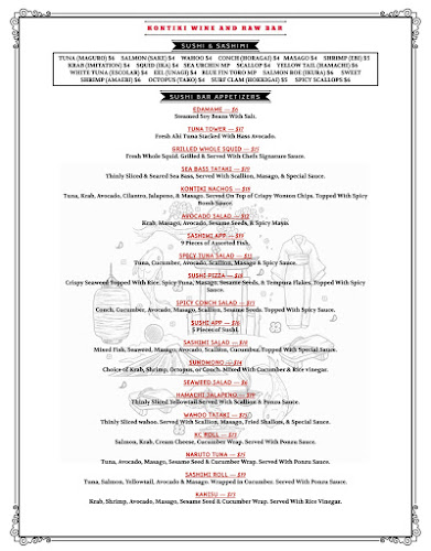 Kontiki Wine & Raw Bar Restaurant - Hospitality and gastronomy