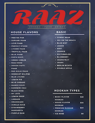 Opinii despre RAAZ Hookah Lounge în Queens - Hospitality and gastronomy