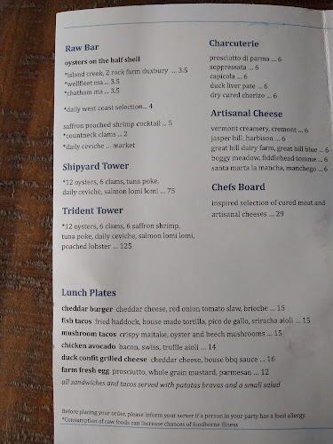 Opinii despre Trident Galley & Raw Bar în Hingham - Hospitality and gastronomy