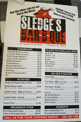 Opinii despre Sledge's BBQ în Florence - Hospitality and gastronomy